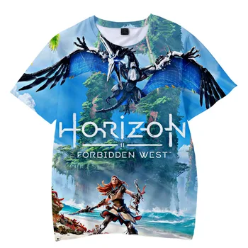 Nová Hra Horizont Nula Dawn 3D Trend Bežné Dospelých Detí, Mužov a Žien-Krátke rukávy T-shirts