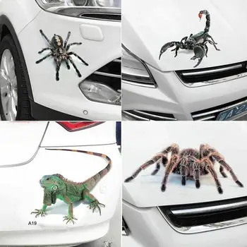 Nové 3D Spider Scorpion Lizard Plazenie Auto Nálepku krytu poškriabaniu Odtlačkový Truck Výzdoba Pre Vozidla Darček Auto Príslušenstvo Okno P5Q5