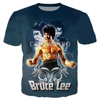 Nové dorazí klasická Bruce Lee t shirt muži ženy 3D vytlačené novinka módne tričko hip hop streetwear príležitostné letné topy