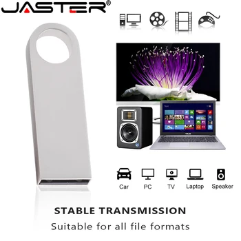Nové JASTER jednotky usb flash, 128 GB 64 GB 32 GB, 16 GB 8 GB 4 GB pero jednotky kl ' úč vodotesný strieborný u diskov memoria cel usb stick darček