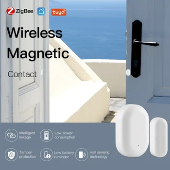 Nové Zigbee3.0 Inteligentné Okno, Dvere Senzor Detektora SmartLife Tuya Aplikácie Smart Home Alarm Systém S Alexa Google Domov S Bránou