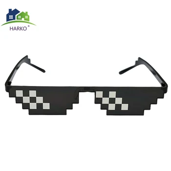 Okuliare pre 8-bitové MLG Pixelated slnečné Okuliare pre Mužov a Ženy Značky Thug Life Party Okuliare Mozaiky Pixel slnečné Okuliare Retro Okuliare