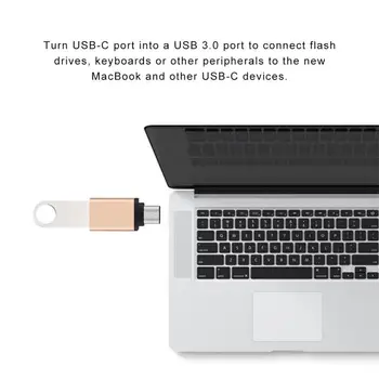 OTG USB napájací Adaptér Typ C, USB 3.0 Adapter-Typ-C Adaptér OTG Kábel Pre Macbook Pro Air Tablet Samsung Huawei Xiao USB OTG