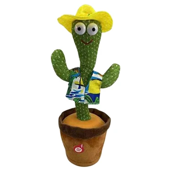P31B 1 Pc Interaktívna Nahrávanie Kaktus Plyšové Hračky, Elektronické Svetelné Tanec Kaktus Zábavné Plyšové Hračky pre Dieťa Detstva