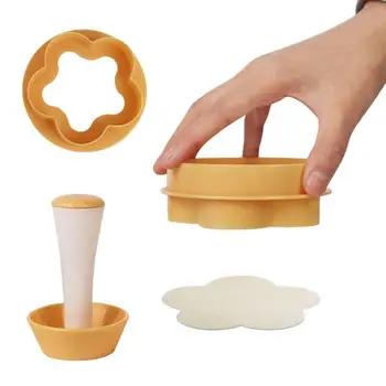 Plastové Pečivo Tamper Koláč Shell Formy Tortu Fréza Kvet / Kolo Cesto Cookie Cutter Nastaviť Cupcake Muffin Plesní