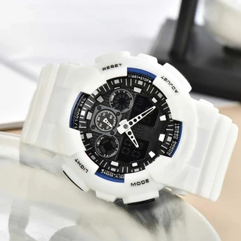 Plná funkcia pánske hodinky G100 šport quartz pánske hodinky DZ7333 a netraste s ním svetový čas dvoch farieb vysoko kvalitné LED studeného svetla