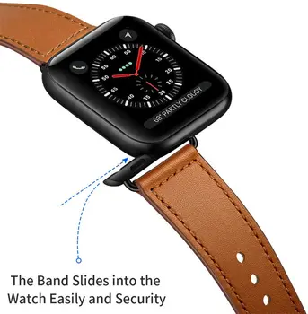 Popruh pre apple hodinky kapela 44 mm 40 mm 38 mm 42mm kožený opasok smart watchband zápästia iwatch série 6 SE 5 4 3 42 mm 44 mm