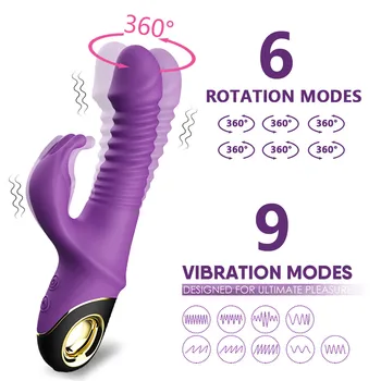 Pre dospelých 3 V 1 Tlačením Vibrátor sexuálnu Hračku, Nepremokavé Ženskej Vagíny, Klitorisu Masér 360 Rotujúce Vibračných Režimov Masturbator