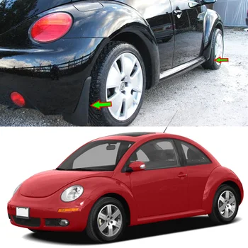 Pre VW New Beetle 2005-2011 Mudflaps Splash Stráže Predné, Zadné, Blato Klapka Blatníky 2006 2007 2008 2009 2010 Nastaviť Tvarovaný Blato Klapky