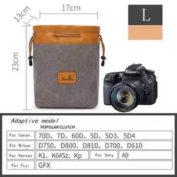 Prenosné DSLR Fotoaparát Taška Canon Univerzálny Šnúrkou Tašky Ručné Nepremokavé Plátno Objektív Taška pre Nikon Pentax Sony Kameru Veci