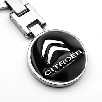 Prívesok na módne obojstranný kovový auto Citroen - logo keyring vhodný pre Citroen-C1 3 6 BX CX GT C4Cactus C-Zero