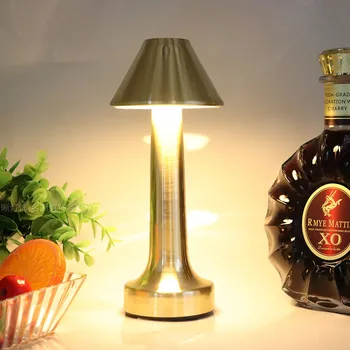 Retro Bar stolná Lampa LED Ploche Nočné Svetlo Nabíjateľná Dotykový Senzor Bezdrôtový Reštaurácia Kávy Obývacia Izba Dekor Osvetlenie Nové