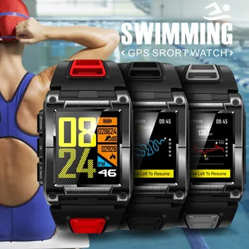 S929 Smart Hodinky Vodotesné IP68 GPS Hodinky Plávanie Multi-Sport Srdcového tepu Kompas, Krokomer, Farebný Displej Smartwatches