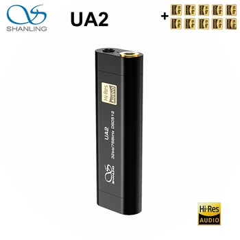 Shanling UA2 Prenosné USB DAC Kábel AMP Zosilňovač Zvuku Typu C až 2,5/3,5 mm Výstup Kompatibilné iOS Android PCM768 DSD512