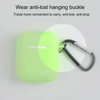 Silikónové puzdro Pre Apple AirPods Ochranný Kryt Prípade airpods 2/1 Žiariace v tme shockproof Slúchadlá Chránič Box