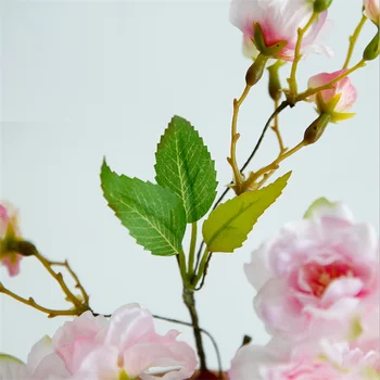 Simulácia Romantický Cherry Blossom Svadobné Dekorácie Umelé Kvety Hotel Home Obývacia Izba DIY Vianočné Dekorácie Lacné
