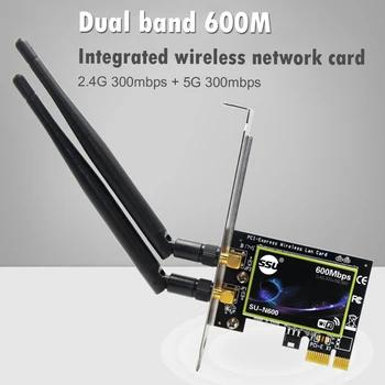 SU-N600 2.4 G/5G Dual Band 600M PCI-E Gigabit Ethernet Stolový Sieťová Karta