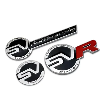 SV SVR Logo Znak Pre Land Rover Range Rover Sport Evoque Discovery 3 4 5 Freelander Obranca Mriežka Zadné Ostrohové batožinového priestoru Nálepky
