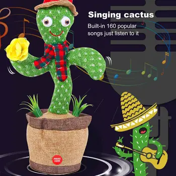 Tanec Kaktus Hračka Elektronické Shake Tanec Hračka Kaktus Bábika S Hudbou Roztomilé Plyšové Tanec Kaktus Vzdelávania V Ranom Detstve Hračka