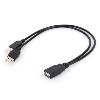 USB 2.0 1 Žena 2 Male Y-Splitter Synchronizáciu Údajov Plnenie Predlžovací Kábel Len (žiadny Prenos Údajov)