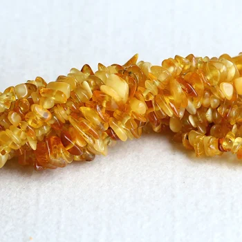 Veemake Rusko Amber DIY Náhrdelník Náramky Náušnice Prírodný Drahokam Crystal Nugget Čip Voľné Korálky Pre Šperky, Takže 05257