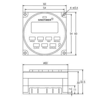 VEĽKÝ LCD 1.6 Palcový Digitálny 220V 230V AC 7 Dní Programovateľný Časovač Switch S UL Uvedené Relé Vnútri A Čas Odpočítavania Funkcia