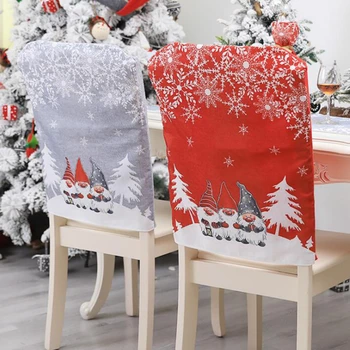 Vianočné Stoličky Zadný Kryt Santa Doložka Klobúk Vianočné Dekorácie Pre Domov Nový Rok Dekor Decoracion