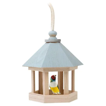 Visí Vtáčie Krmítko Bird House Tvarované Záhrada, Vonkajšie Birdhouse Drevené Papagáje Dom Záhrada Hniezdo THJ99