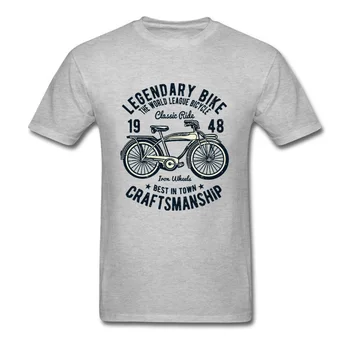 Vlastné Rider T Shirt Pre Mužov Legendárny Bicykli T-shirt 2019 Nové Svetlo Modré Tričko Muž Klasické Topy List Tees Slim Fit Streetwear