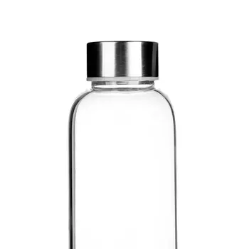 Vodné Sklo Fľaše S Ochranným Taška 280/360/550ml Pitnej Kanvica Šport Cestovanie Tour Kruhové Transparentné Fľaše
