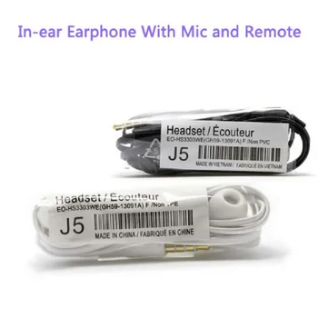Vysoká kvalita 20pcs/veľa J5 Slúchadlá In-ear Slúchadlá Slúchadlá Hands-free s Mikrofónom Pre Samsung HTC Xiao