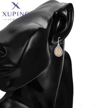 Xuping Šperky Najnovší Model Luxusné Kryštály Obruče Náušnice pre Ženy, Dievčatá, Deň matiek Darčeky XE2118
