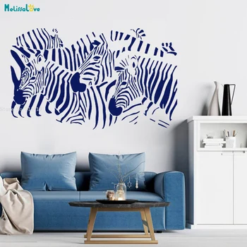 Zebra Hlavy Stenu Odtlačkový Afrických Zvierat Domova Safari Plagát custom color (Vlastné Farby Umenie, nástenné Maľby samolepiace Cool Dizajn YT3456