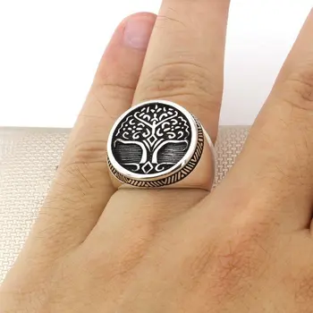 Šterlingov Strieborné Mince Krúžok Stromu Života, Model Silver Ring Pre Mužov Vyrobené v Turecku