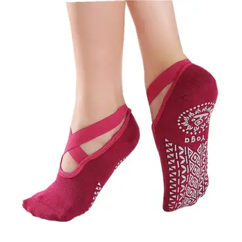 Ženy, Joga Anti-slip Ponožky Backless Silikónový protišmykový Ponožky Vetranie Balet Tanec Gym Fitness Pilates Bavlnené Ponožky