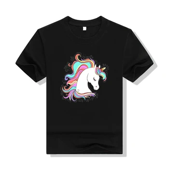 Ženy Roztomilý Kreslený Jednorožec Print T Shirt Lete Žena Camiseta Unicornio Tee Tričko Topy Dievča, Krátky Rukáv Batoľa Žena Oblečenie