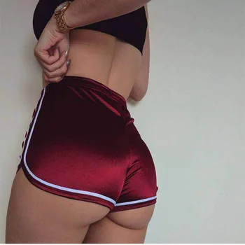 Ženy Sexy Šortky Hodváb Slim 2021 Letné Krátke Nohavice Vysoký Pás Cvičenie Telocvične Joggers Šortky Pláži Bežné Šortky Ženy