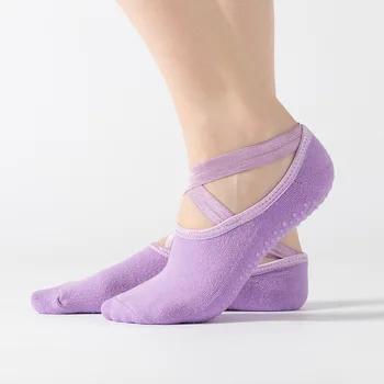 Ženy Vysokej Kvality Obväz Jogy Ponožky Anti-Slip Quick-Dry Tlmenie Pilates Balet Ponožky Dobrú Priľnavosť Pre Ženy Bavlnené Ponožky