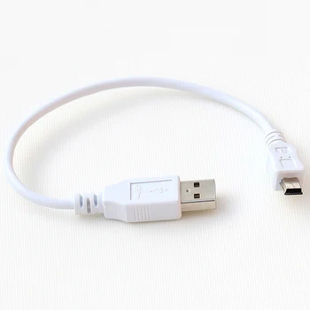 0,2 M Mini USB 5 Pin Údaje Plnenie Krátky Kábel pre Digitálne Fotoaparáty, MP3, MP4