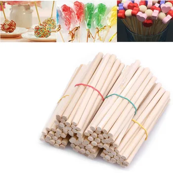 100 ks Pop Potravín Bulík Bambusovými Palicami Čokoládová Torta Lízatko Sweet Candy DIY Remesiel