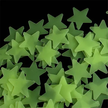 100ks 3D Hviezdy Svietiť V Tme Samolepky na Stenu Svetelný Fluorescenčné Nálepky na Stenu Pre Deti Detská Izba Spálňa Strop Domova