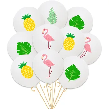 12 palcový flamingo balón korytnačka zadnej list, banány, ananás, kokos strom balón lete narodeniny, party dekorácie latexový balón
