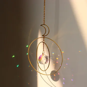 1PC Farba Crystal Glass Rainbow Prívesok, pre Domáce Dekorácie, Vianočné Stromu Visí Kvapky