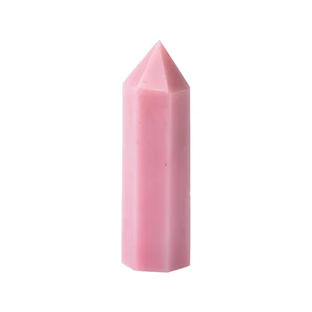 1PC Prírodný Kameň Ružový Opál Crystal Bod Veža Energie Kameňa meditácie, Reiki Obelisk Kremeň 50-80mm Domáce Dekorácie Darček