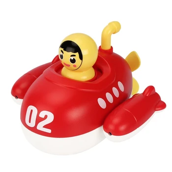 1Pcs Vinutia Reťazca Plávajúce Ponorka Hranie vo Vode detský Kúpeľ Vodný Sprej Hračka Baby Kúpeľňa Hodinky Hračky