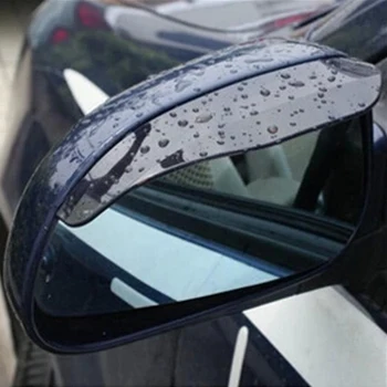 2 Ks Univerzálna PVC Spätné Zrkadlo nálepky dážď obočie weatherstrip auto zrkadlo Dážď Štít tieni kryt chránič stráže