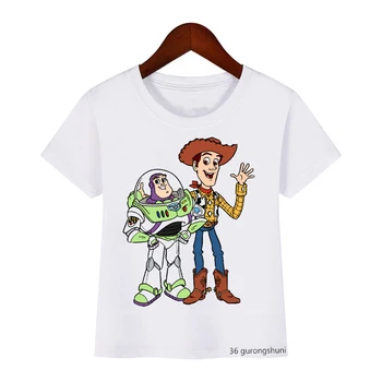 2020 novej série letné oblečenie t-shirt deti okolo krku t shirt Buzz Lightyear Woody vtipné deti topy pre chlapcov/dievčatá tshirt