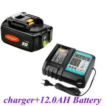 2021 18V 12Ah Nabíjateľná Batéria 12000mah Li-Ion Batérie Náhradné Batérie pre MAKITA BL1880 BL1860 BL1830+3A Nabíjačky