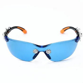 2021 Crystral slnečné Okuliare Ženy Muži Móda Personlity čelného skla UV Ochrany Blu Žltá UV400 Zrkadlo Feminino
