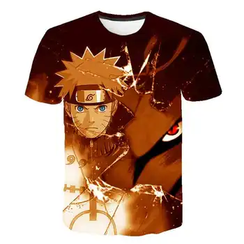 2021 Letné Deti Móda Narutos 3D T-Shirt Zábavné Japonské Anime Tlač Chlapci Dievča Tees Deti Dospievajúce Dieťa Cool Tričká Topy